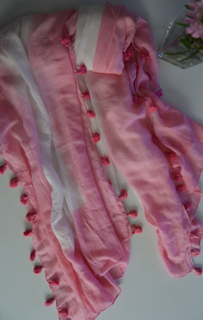 Ombre Scarf with Tassels - Pink