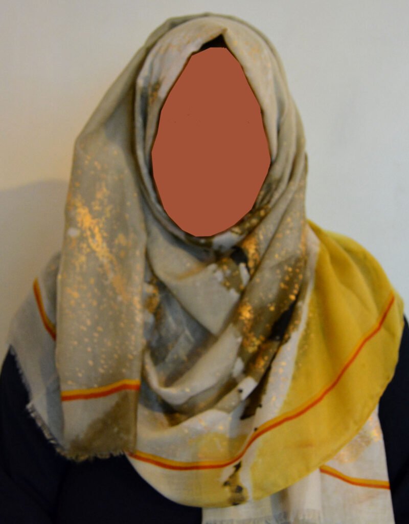 Bordered Hijab with Golden Speckles