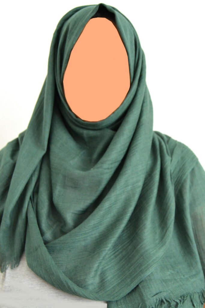 Maxi Cotton Hijab with Fringe – Forest Green