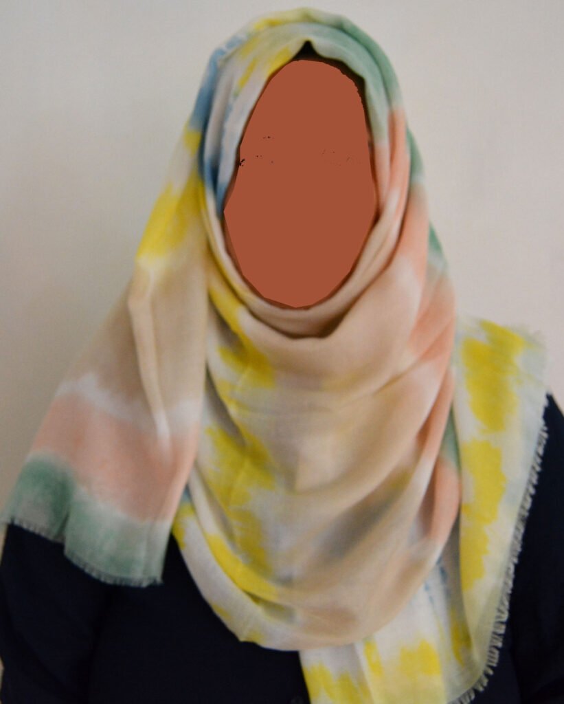 Tie Dye Print Hijab - Yellow/Pink/Blue