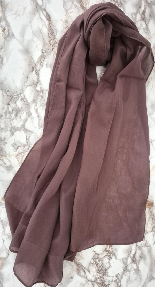 Maxi Cotton Mix Hijab – Medium Brown - Image 3