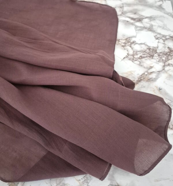 Maxi Cotton Mix Hijab – Medium Brown - Image 4