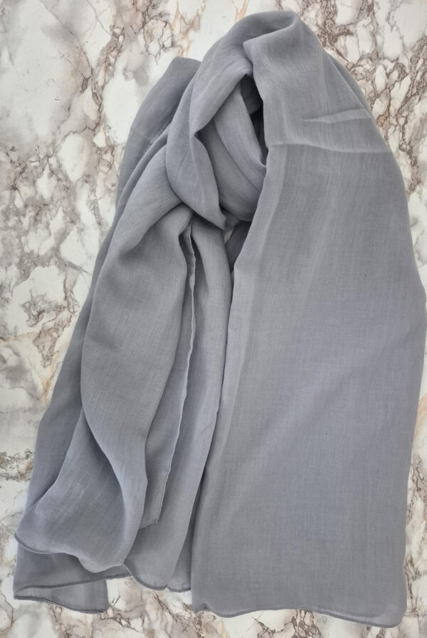 Maxi Cotton Mix Hijab – Light Grey - Image 3