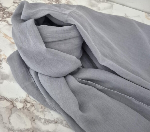 Maxi Cotton Mix Hijab – Light Grey - Image 2