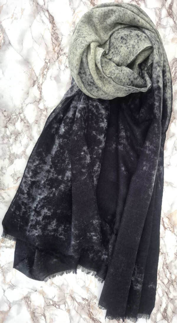 Tie Dye Effect Hijab – Black - Image 3