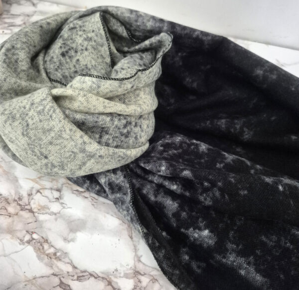 Tie Dye Effect Hijab – Black - Image 2