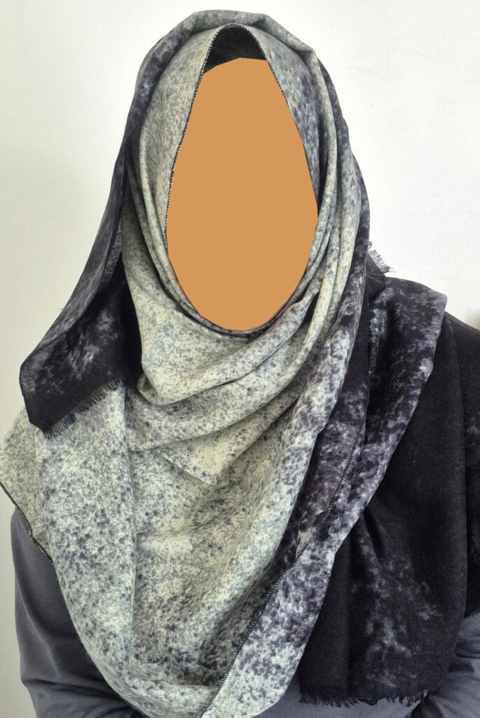 Tie Dye Effect Hijab – Black