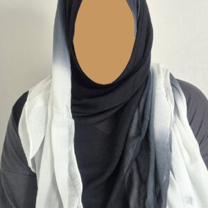 Ombre Edge Hijab – Black & White