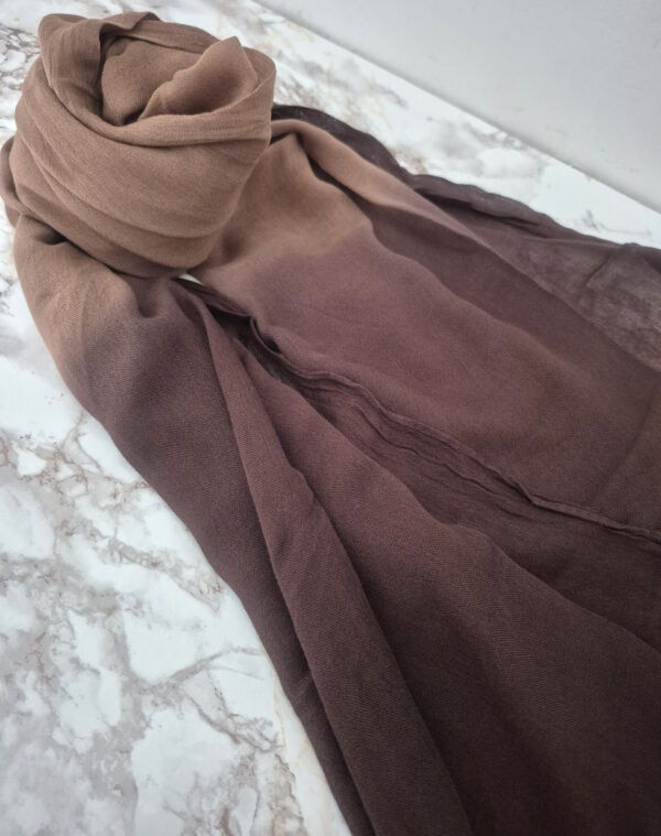 Ombre Edge Hijab – Brown - Image 2