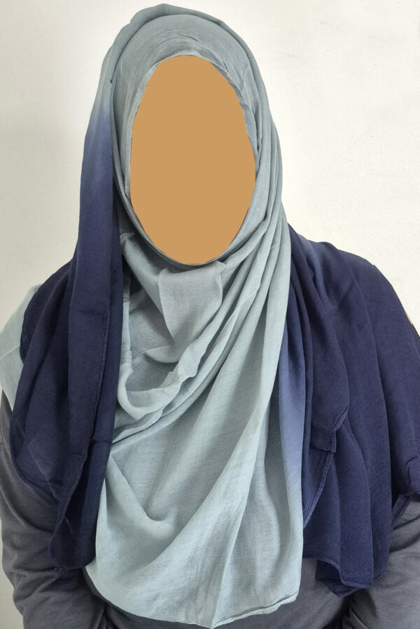 Ombre Edge Hijab – Green & Navy