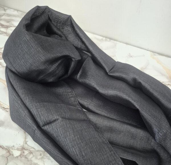 Shimmer Lightweight Hijab – Black - Image 2