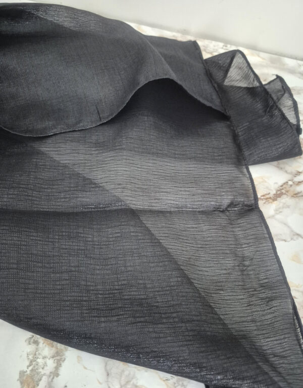 Shimmer Lightweight Hijab – Black - Image 4