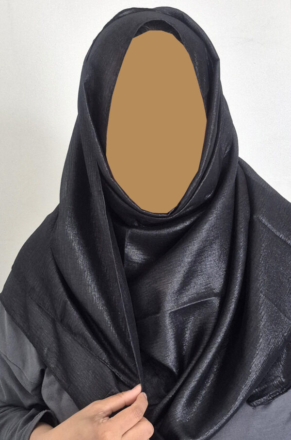 Shimmer Lightweight Hijab – Black