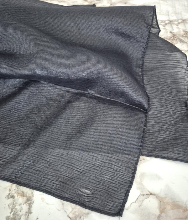 Shimmer Lightweight Hijab – Charcoal - Image 4