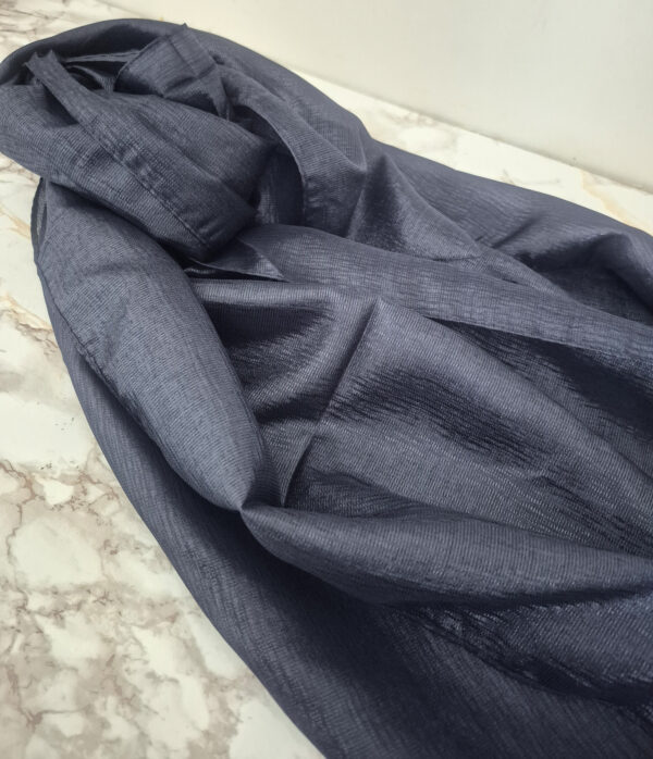 Shimmer Lightweight Hijab – Navy - Image 2