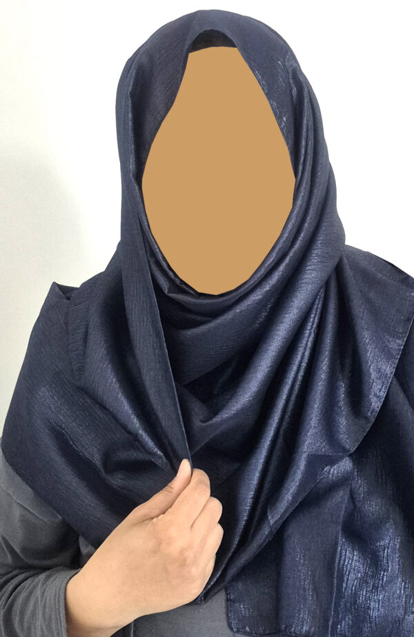Shimmer Lightweight Hijab – Navy
