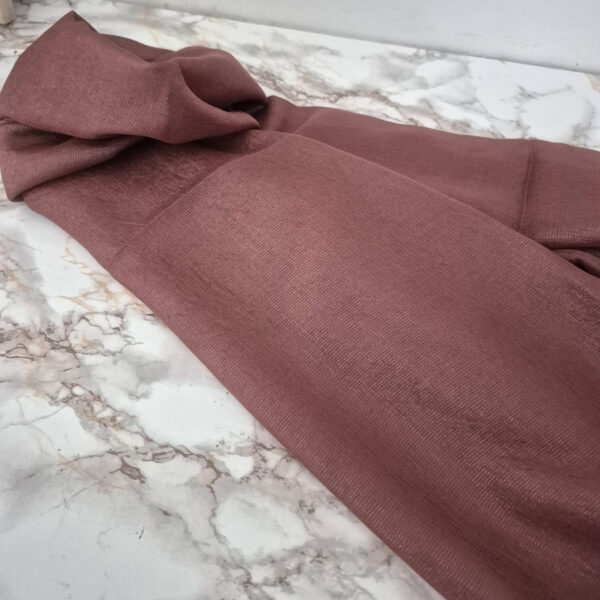 Shimmer Lightweight Hijab – Dusky Pink - Image 2