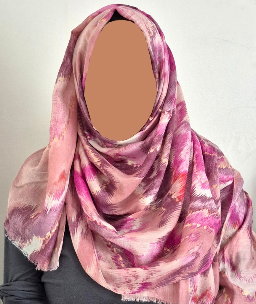 Abstract Print Hijab – Blush