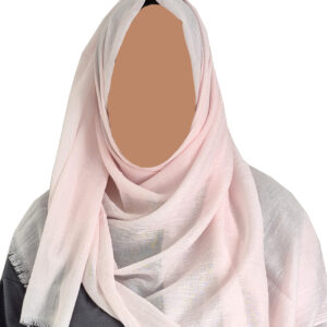 Maxi Cotton Hijab with Fringe – Baby Pink