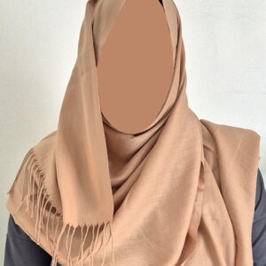 Lightweight Pashmina Hijab with Tassels - Latte