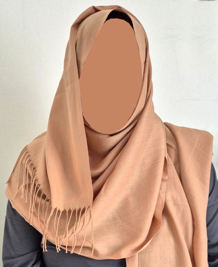 Lightweight Pashmina Hijab with Tassels - Latte