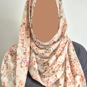 Meadow Floral Hijab – Beige